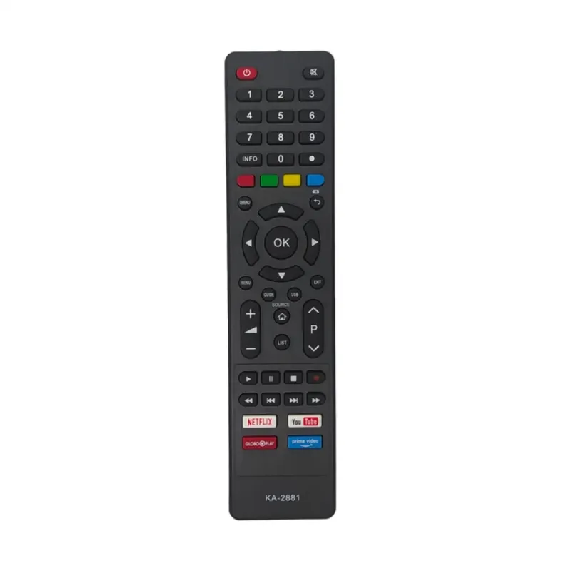 Controle Remoto Compatível Smart Tv Philco 4k Tecla Netflix, Globoplay, Youtube, Prime Vídeo Ka-2881