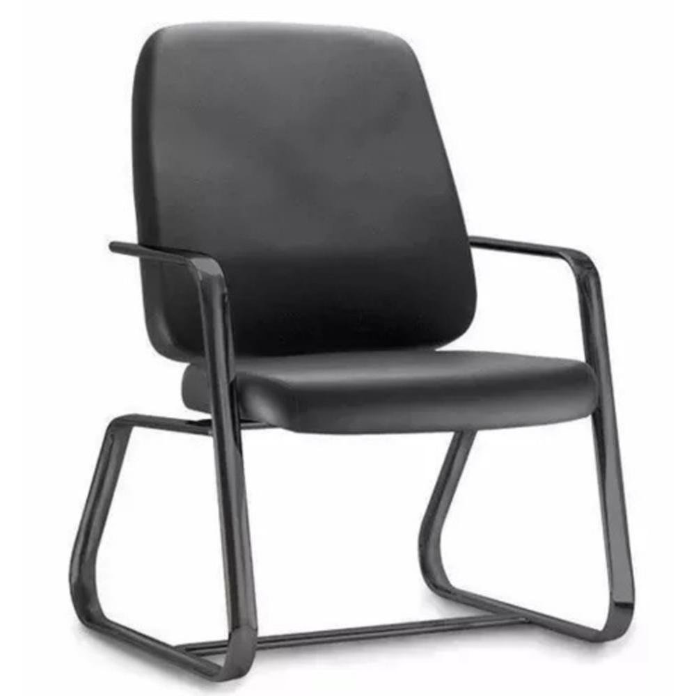 Cadeira Para Plus Size, Até 200kg Com Base Fixa - Preto