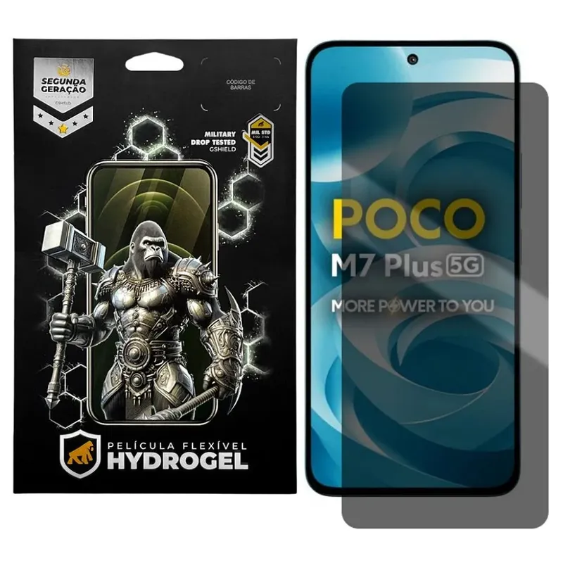 Película Para Xiaomi Poco M7 Plus - Privacidade Hydrogel - Gshield