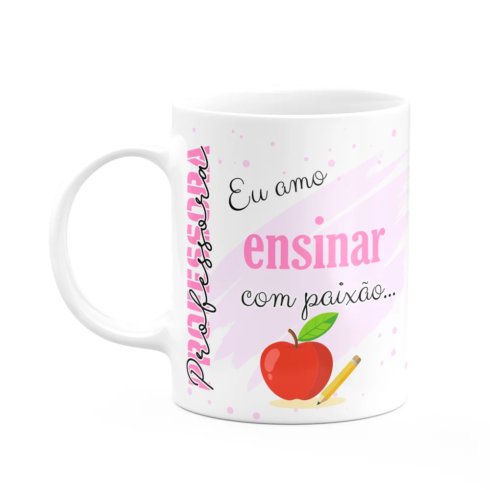 Caneca Profissões Professora 325ml