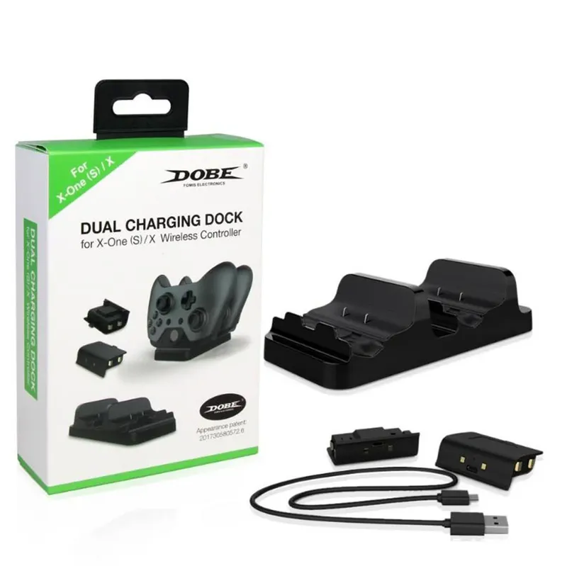 Base Carregadora Doble + 2 Baterias Dobe Controle Xbox One + USB