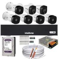 Kit Intelbras, 7 Câmeras, 2 Câmeras Full Color, 5 Câmeras 1220B FULL HD + DVR Mhdx 1008-c, HD 1TB