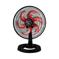 Ventilador De Mesa Premium 50cm Preto Com Vermelho Tron 110v