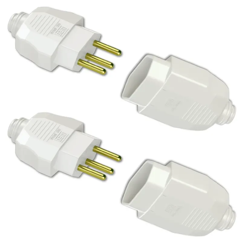 Kit Conjunto Fêmea + Macho 2p+t 20a 250vca Branco 5 Pares
