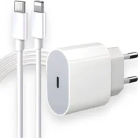 Kit Carregador Para Celular Ios Cabo Lightning 1m + Fonte Tipo-c 25w Turbo Le-357 Lehmox