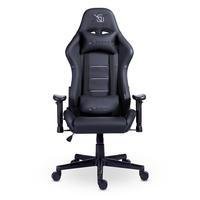 Cadeira Gamer XT Racer Attack, Ergonômica E Reclinável, Couro Sintético, Preto E Prata