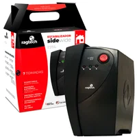 Estabilizador Ragtech Side Wide 1000va, Swe 1000, (ideal Para Eletrônicos E Eletrodomésticos Em Geral) 7 Tomadas, Entrada Bivolt Automático, Saida 115v - 20swe5393