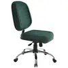 Cadeira Design Office Móveis Diretor Sem Braços Linha Blenda Base Cromada - Verde