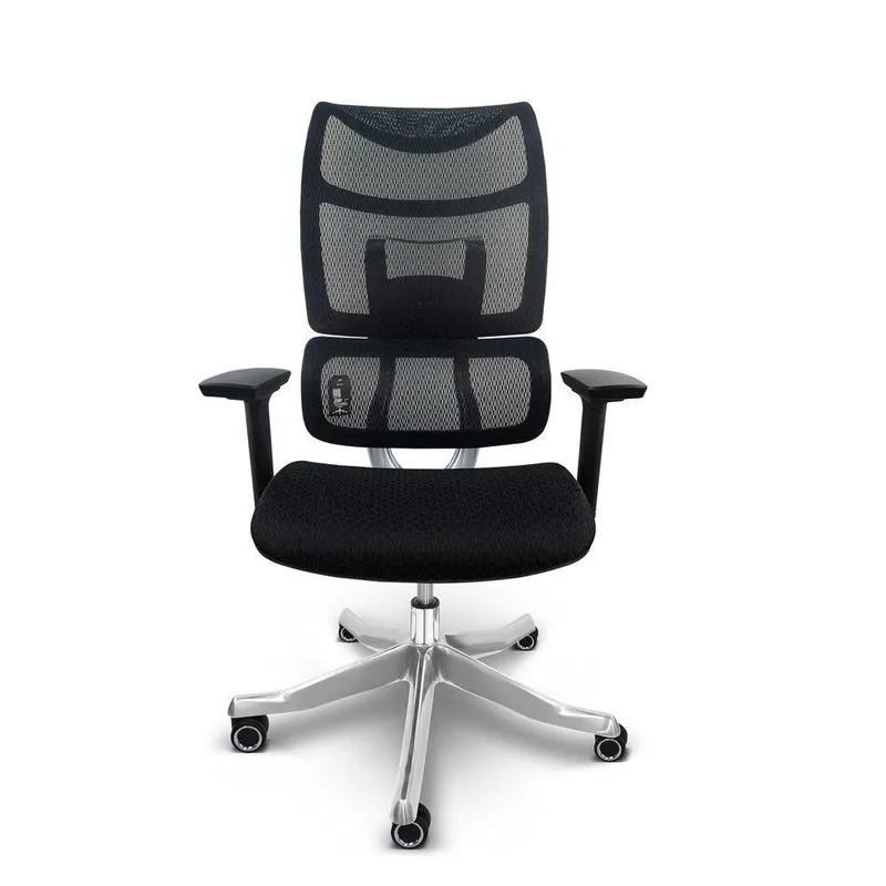 Cadeira De Escritório Giratória Ergonômica Gogo Premium Chair Go-401 - Preta