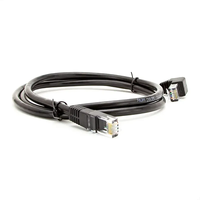 Cabo De Rede Cat5e Plug De 90º Graus Para Baixo - 50 Cm