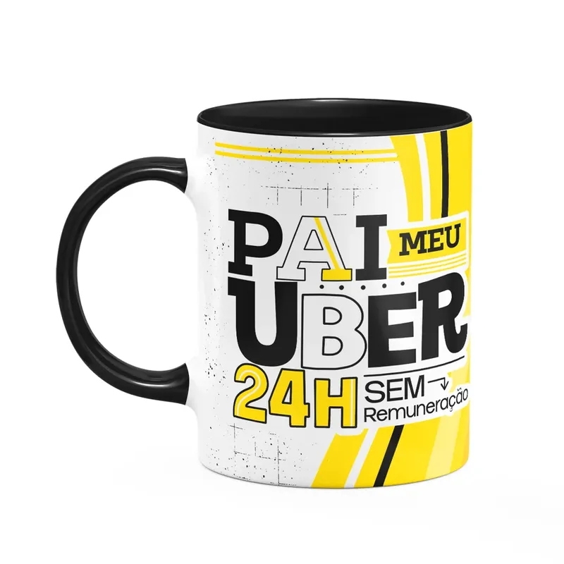 Caneca Pais - Pai, Meu Motorista Particular 24h - B-black