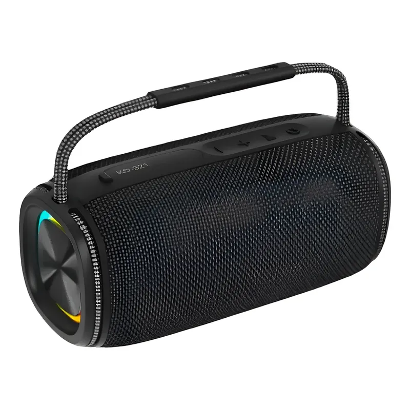 Caixa De Som Kd-821 Bluetooth Preta Áudio Luz Resistente