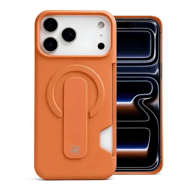 Capa Para Iphone 17 Pro - Card Ring - Laranja - Gshield