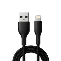 Cabo Carregador Para Iphone Nylon Trançado 1m Preto
