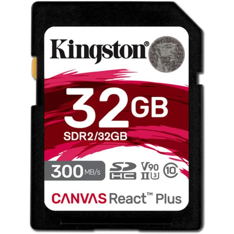 Cartão Memória Kingston Sd Hc 32gb 300mb/s React Plus Uhs-ii V90 Sdr2/32gb
