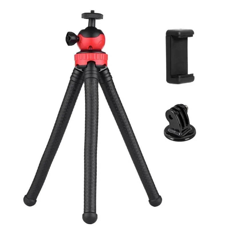 Mini Tripé Flexível Octopus Para Gopro E Câmeras Compactas