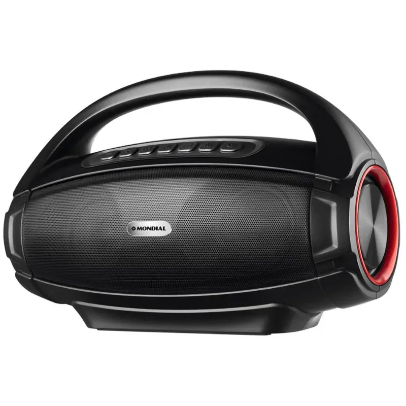 Caixa De Som Mondial Portátil Monster Sound Ii Speaker Sk-07 Bluetooth Usb Micro Sd 60w Preto