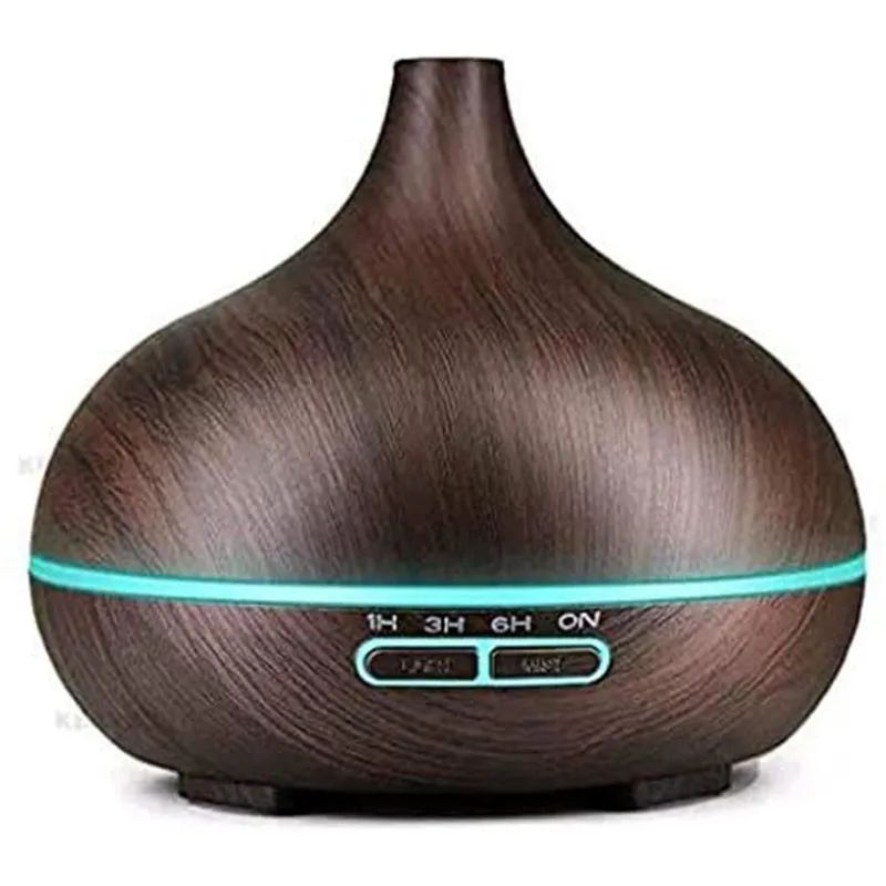 Umidificador De Ar Luatek, Difusor Aromatisador, Portátil, Cor Madeira Escura