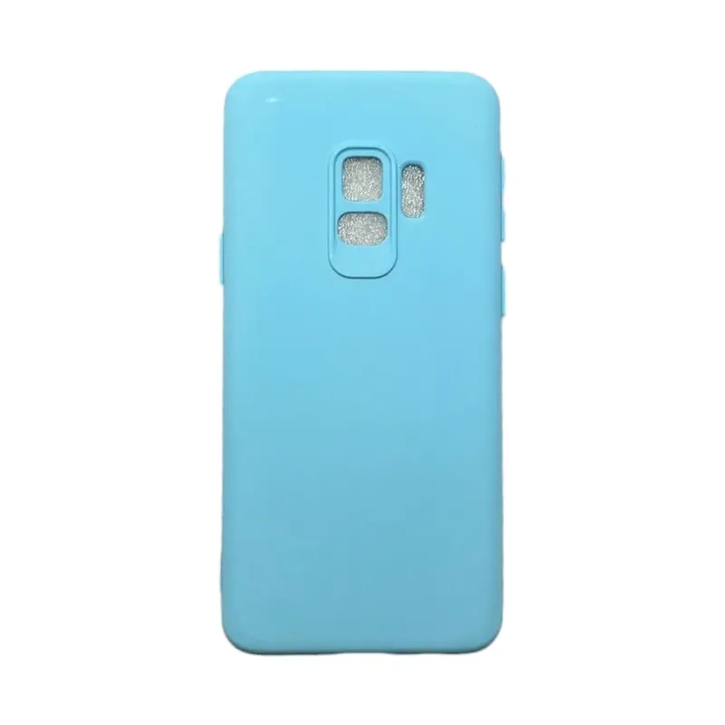 Capa Samsung S9 Silicone Aveludada Protege Câmera Colorida Capinha Anti Impacto S9:azul Bebê