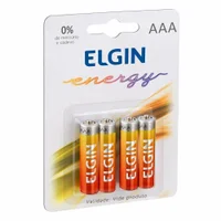 Pilha Zinco AAA Elgin, 4 Unidades