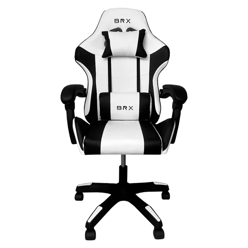 Cadeira Gamer Impact White/black Brx, Rotação, Pés De 5 Pontas, Articulado, Pistão De Gás - Cgb-009wh