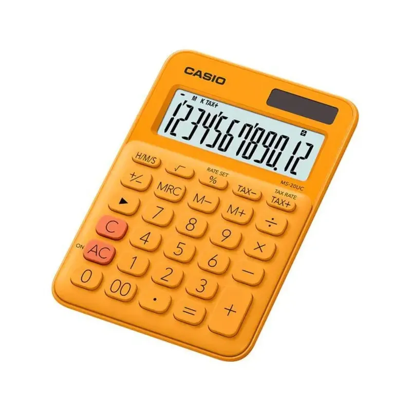 Calculadora De Mesa 12 Dígitos Casio Ms-20uc-n-dclaranja Rg