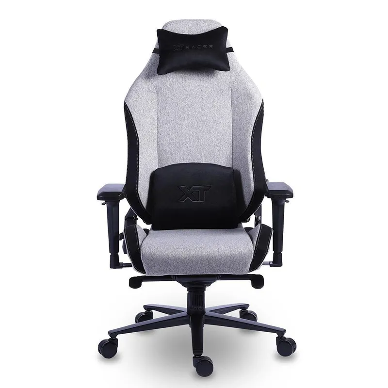 Cadeira Gamer, XT Racer Draco, Reclinável Ergonômica, Tecido Polyester, Preto e Cinza.