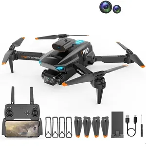 Drone RC P10 Pro, Duas Câmeras HD 8k, Conexão Wifi, Sensores Anti Colisão