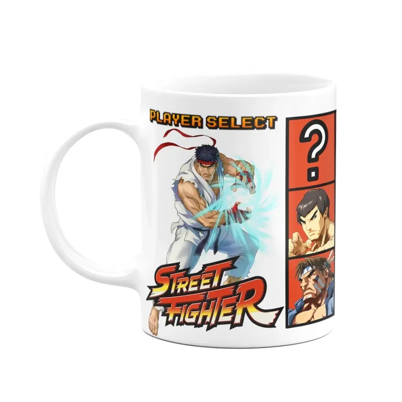 Caneca Gamer B-black,Street Fighter Player Select