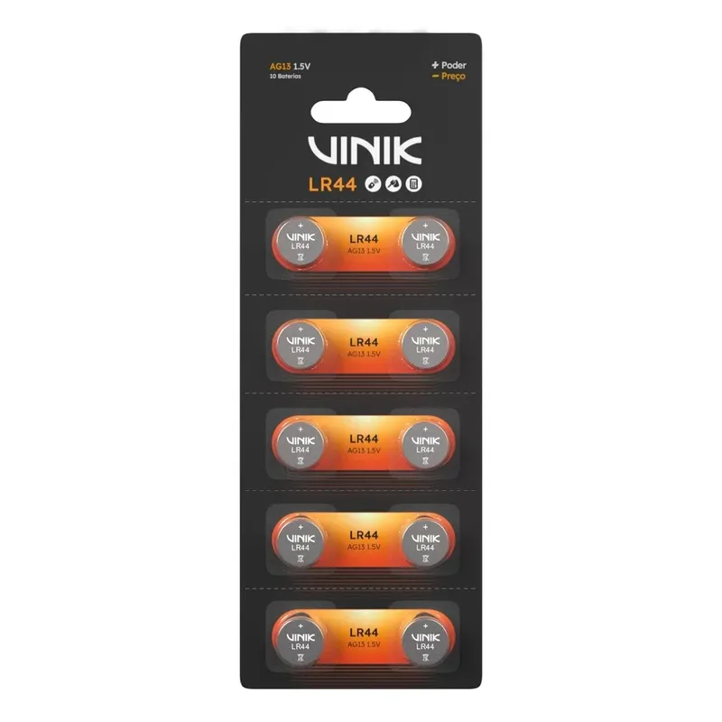 Bateria Alcalina Lr44 C/10 1.5v - Vb44b10