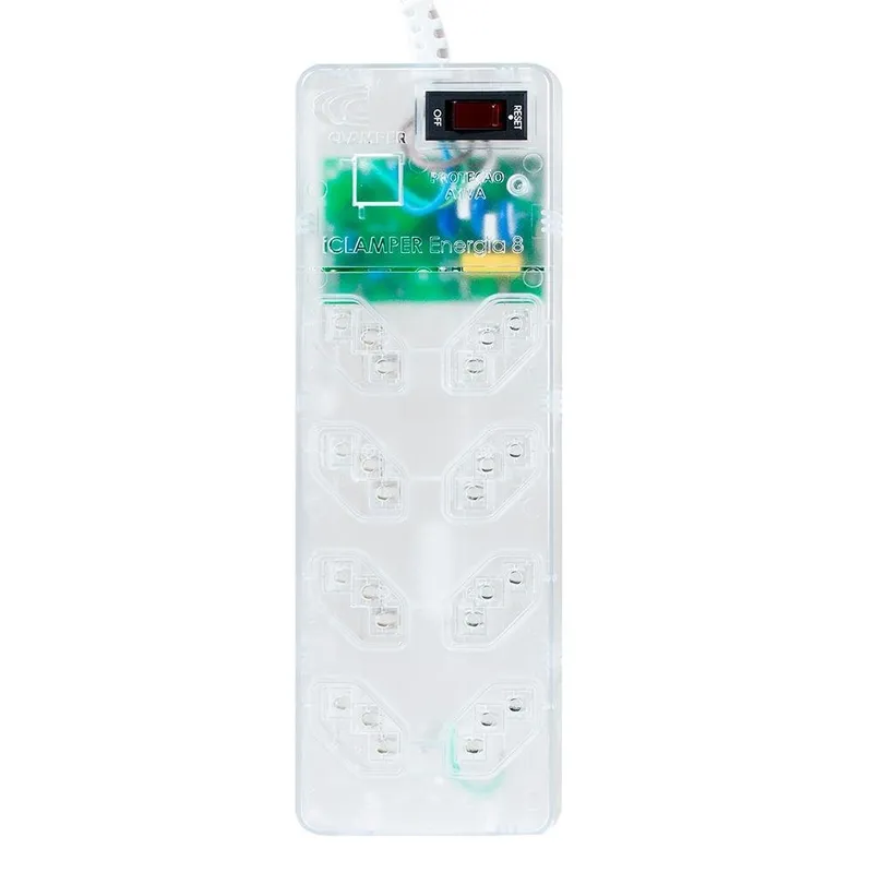 Filtro de Linha + DPS iClamper Energia 8, 8 Tomadas, Bivolt, Transparente - 26776