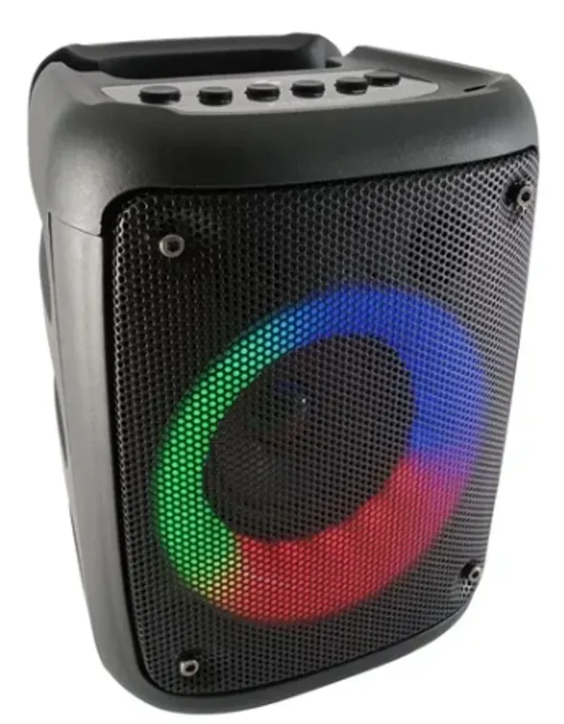 Caixa De Som Portatil Led Usb Com Suporte De Celular Bluetooth 10w