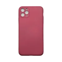 Capa Iphone 11 Pro Max Silicone Aveludada Protege Câmera Colorida Capinha Anti Impacto 11 Pro Max:vinho