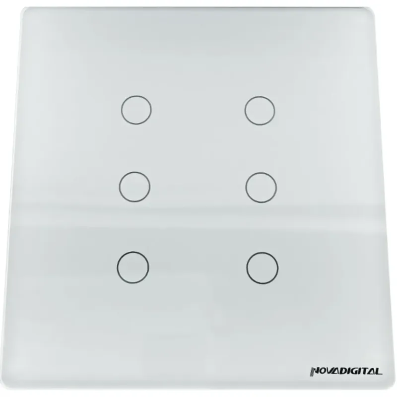 Interruptor Touch Inteligente 4x4 Com 6 Botões Compatível Com Alexa