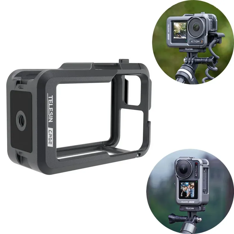 Frame Alumínio Horizontal Vertical De Dji Action 3 E 4 - Telesin