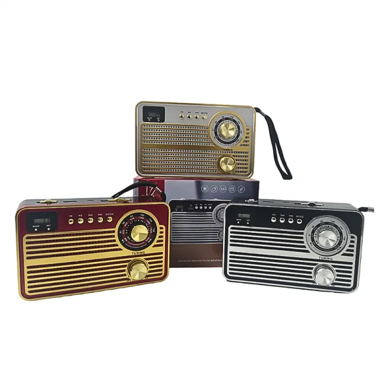 Radio Retrô Portátil Bluetooth Com Lanterna Ka-8705 / Ad-1705