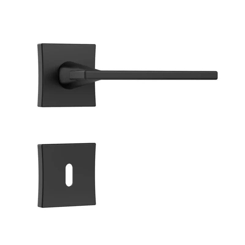 Fechadura Classic 3000 Externa Roseta Quadrada Preta 55mm Stam