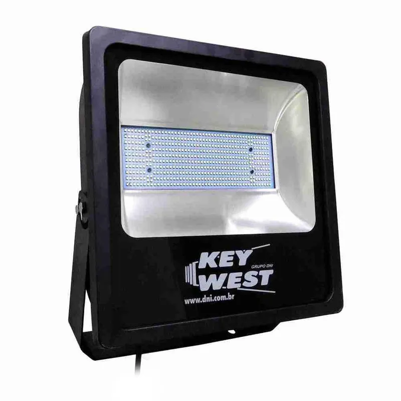 Refletor Holofote LED 200w Slim Branco Frio Bivolt 6072 - Dni