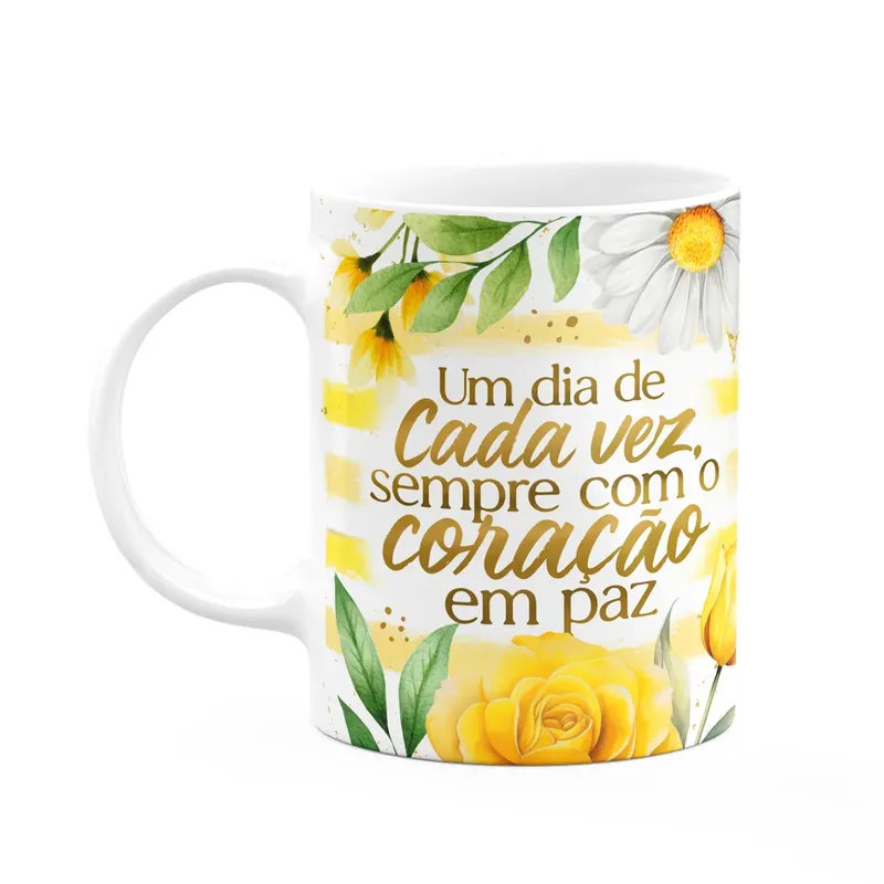 Caneca Motivação - Um Dia De Cada Vez - 325ml