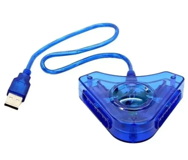 Adaptador Controle De Playstation 2 Computador E Notebook Com 2 Saídas Usb