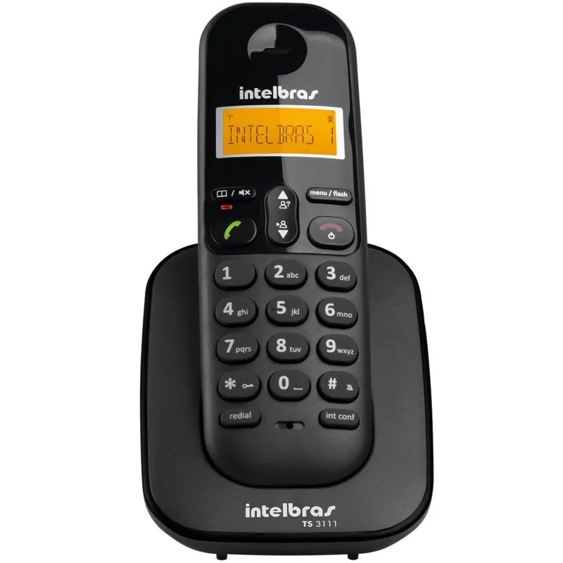Ramal Adicional para Telefone Intelbras TS 3111, Sem Fio e com Identificador de Chamadas, Preto