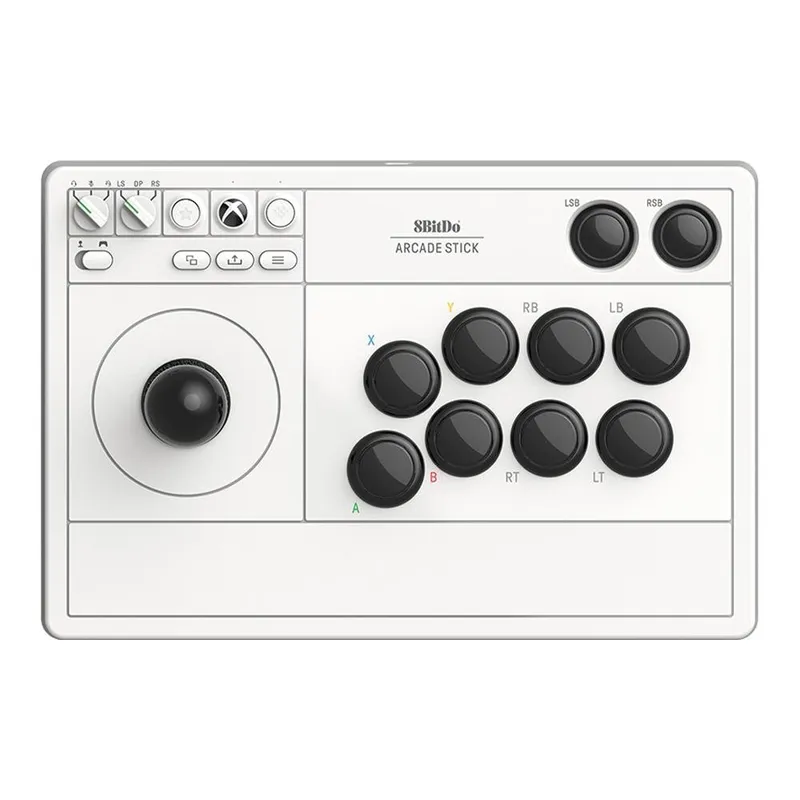 Controle Arcade Stick Sem Fio 8BitDo para Xbox, Branco - 81JA01D