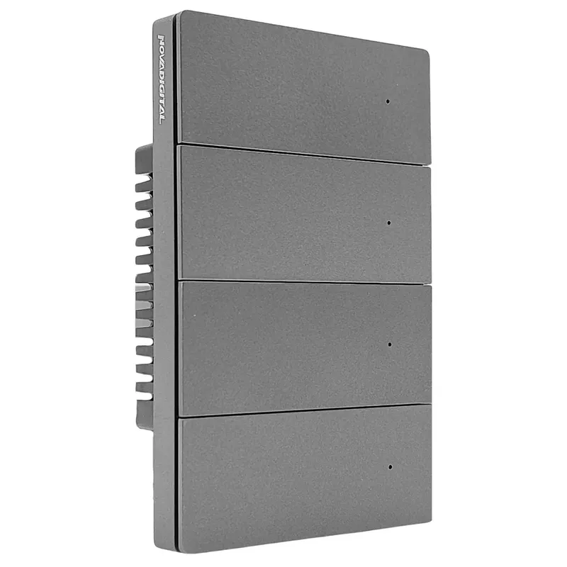 Interruptor Inteligente 4x2 Zigbee 4 Botões Topázio Full Switch Compatível Alexa Google Home