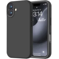 Capa Capinha Protetora de Silicone com Interior em Microfibra Compatível com Magsafe para o iPhone 17 - Cor: Preto