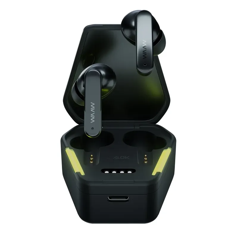 Fone De Ouvido Sem Fio Waaw By Alok, Energy 100ebg, Bluetooth Tws, Modo Gamer E Resistente À Água.