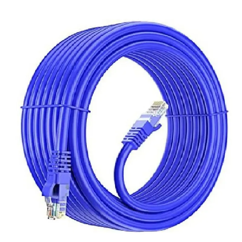Cabo De Rede Ethernet Lan Rj45 Cat 5 Azul - 15 Metros