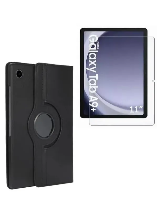 Capa Giratória + Película Vidro Para Tablet Samsung Galaxy A9 Plus