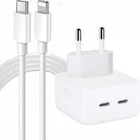 Carregador Turbo 35w Premium, USB Tipo-C, Compatível Iphone, 11, 12, 12 Promax