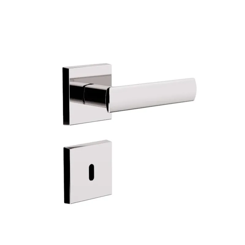 Fechadura Design Interna Roseta Quadrada 55mm Cromado 841i817cr 3f