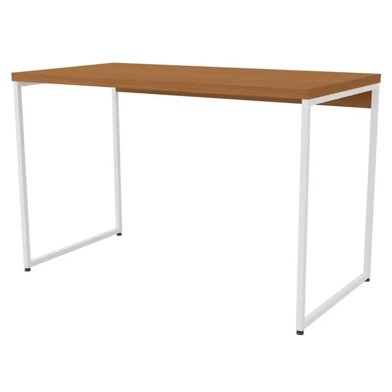 Mesa Escrivaninha Escritorio 136 Cm Li003 Canela Branco Kpb